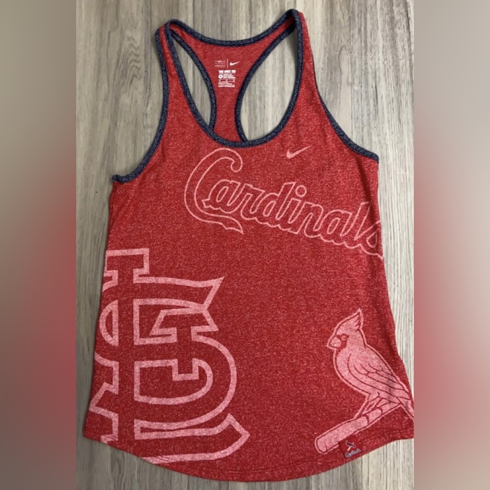 Nike St Louis Cardinals Racerback Tank, Women’s Size Medium, Athletic Cut